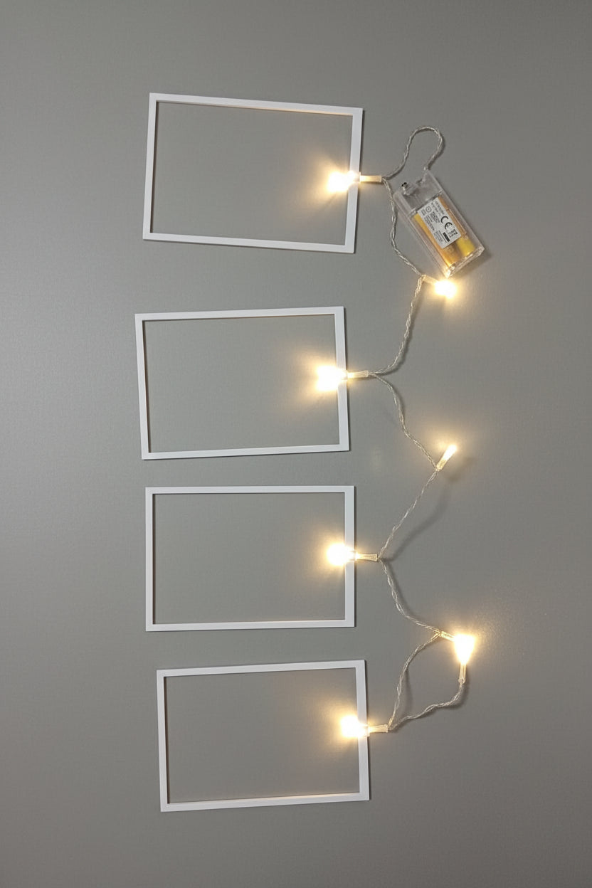 Ramă foto iluminată cu instalație LED inclusă